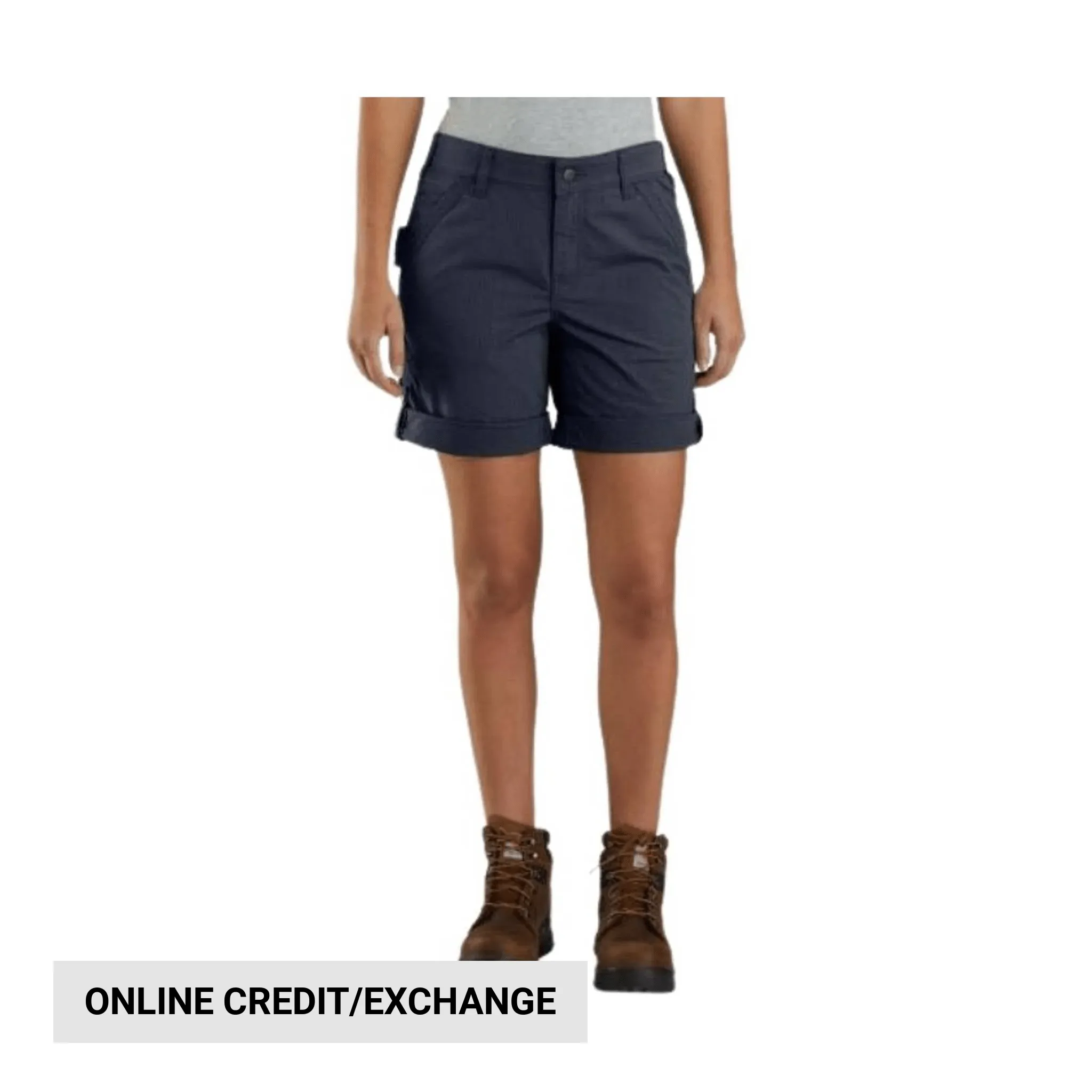 Anti Odor Technology shorts set Carhartt Women's Force Loose Fit Work Short - Navy