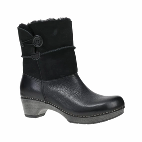 Dansko Women's Lillith Boots - Black Waxy Milled Storm Mode