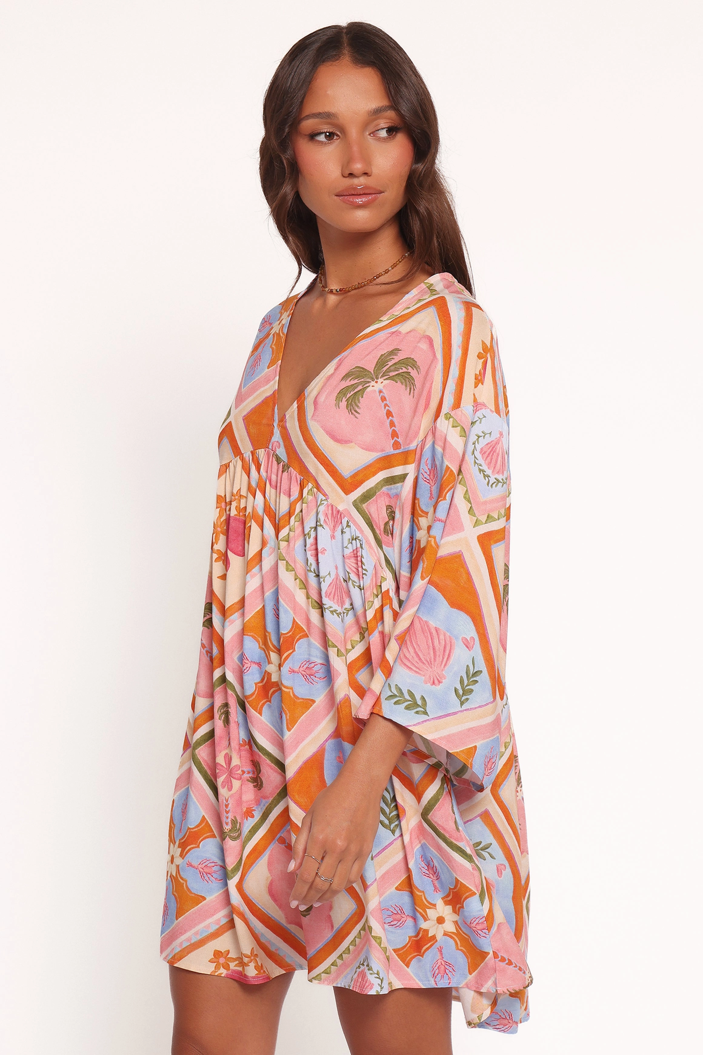 Zanna Mini Dress - Multi Tile Daytime Mood