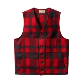Heat Reflective Tech Soft Touch Filson Men's Mackinaw Wool Vest - Red/Black