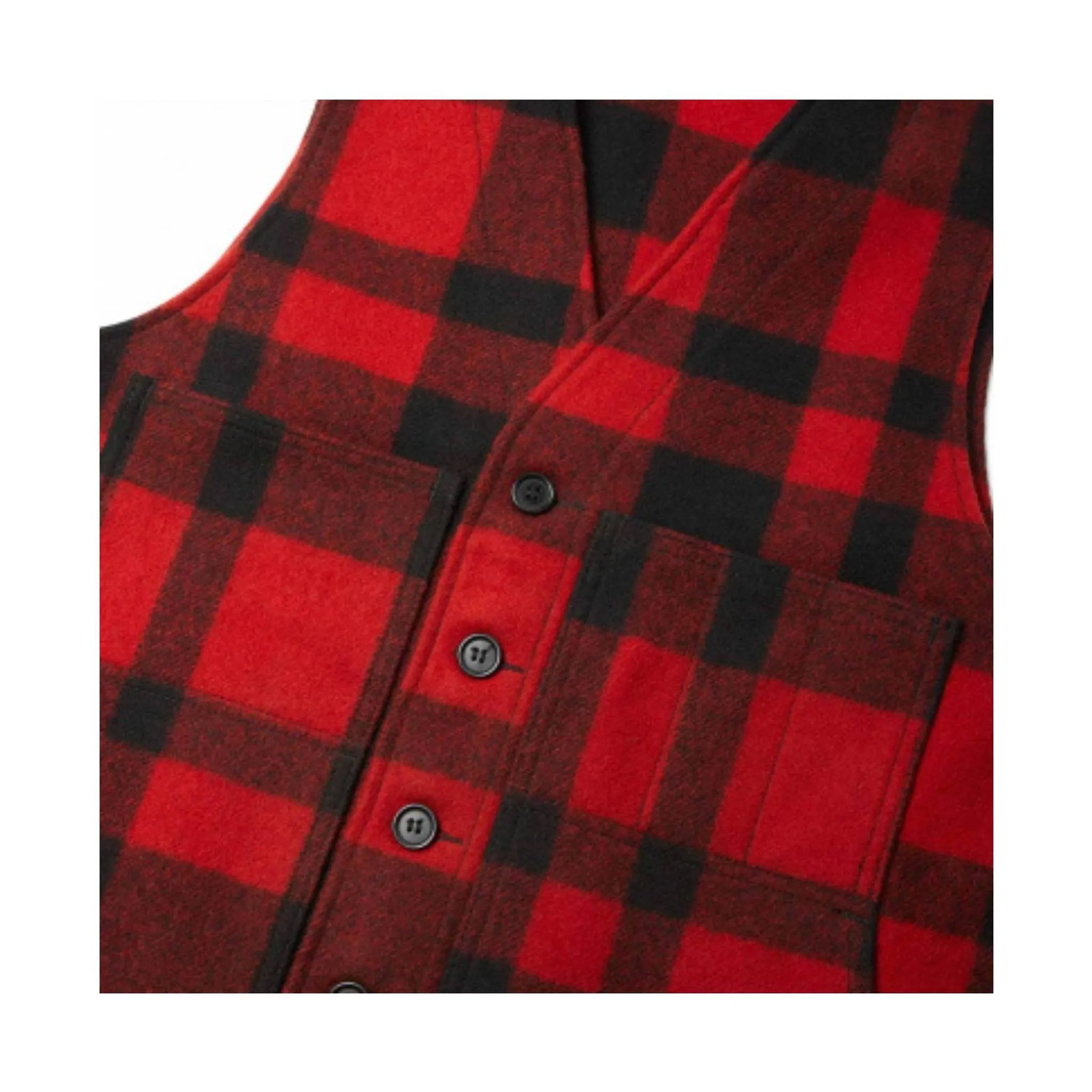 Breathable Technology Filson Men's Mackinaw Wool Vest - Red/Black