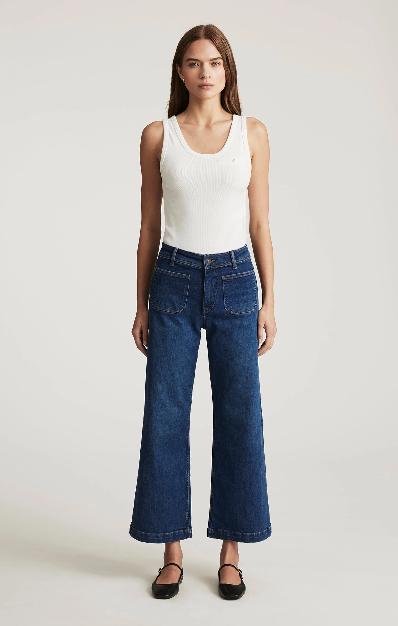 PALOMA MARINE WIDE LEG IN MID SHADED FLEX BLUE Stretch Unisex Wear Classic Wear Teen Outfit Nature Lover Unisex Wear