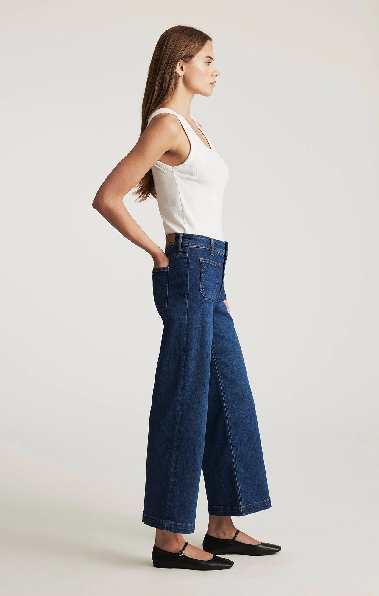 PALOMA MARINE WIDE LEG IN MID SHADED FLEX BLUE Weekend Style Modern school outfit