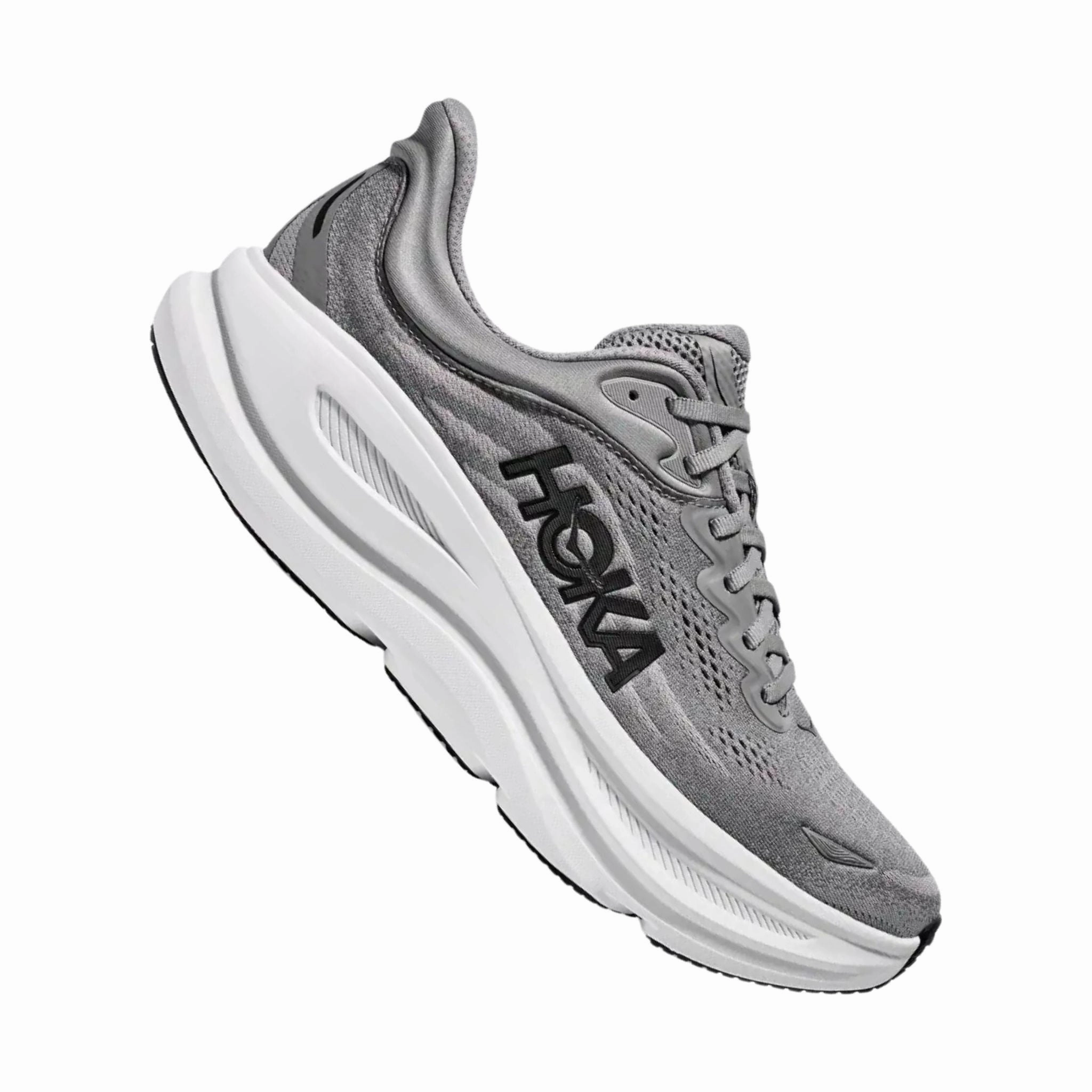 Secure stability Day-Long Comfort HOKA Men's Bondi 9 Running Shoes - Gal Grey/Stellar Grey
