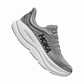 Secure stability Day-Long Comfort HOKA Men's Bondi 9 Running Shoes - Gal Grey/Stellar Grey
