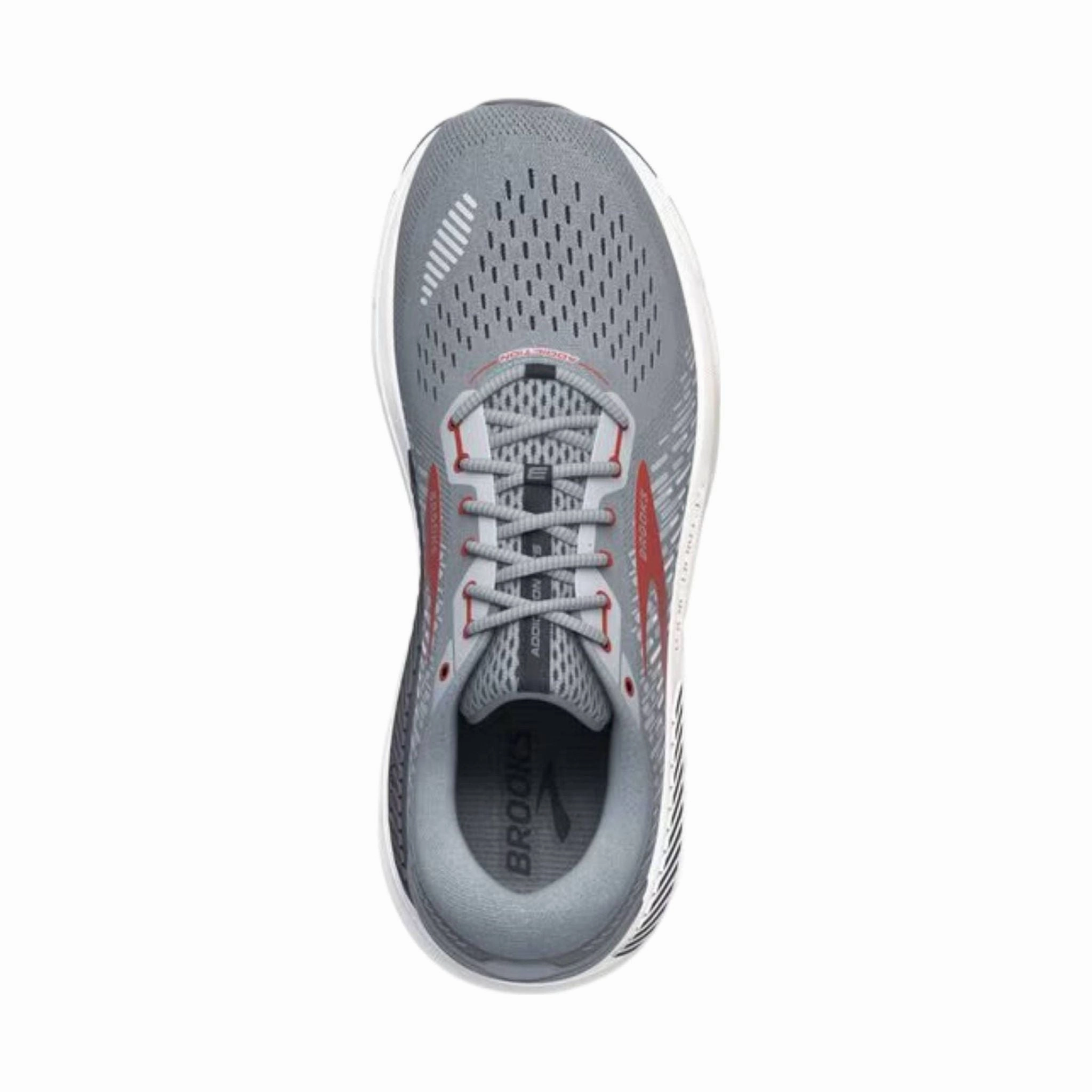 Brooks Men's Addiction GTS 15 Running Shoes - Grey/Ebony/Chili Oil Stable Motion workout shoes