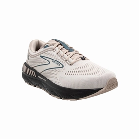 Brooks Men's Beast GTS 23 Road Running Shoes - Chateau Grey/White Sand/Blue Hyper Elastic Platform Recycled Material Build