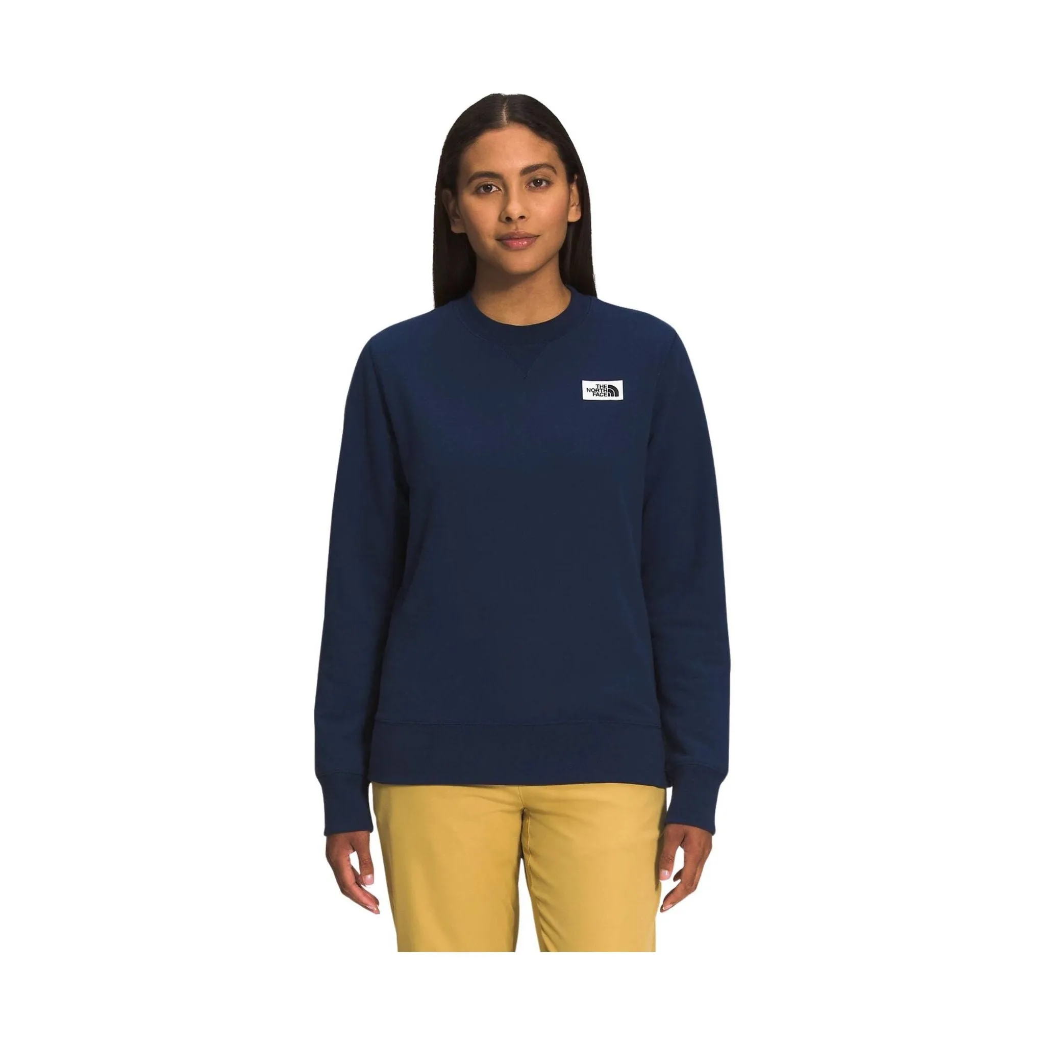 anniversary wear Soft Fabric The North Face Women's Heritage Patch Crew - Summit Navy