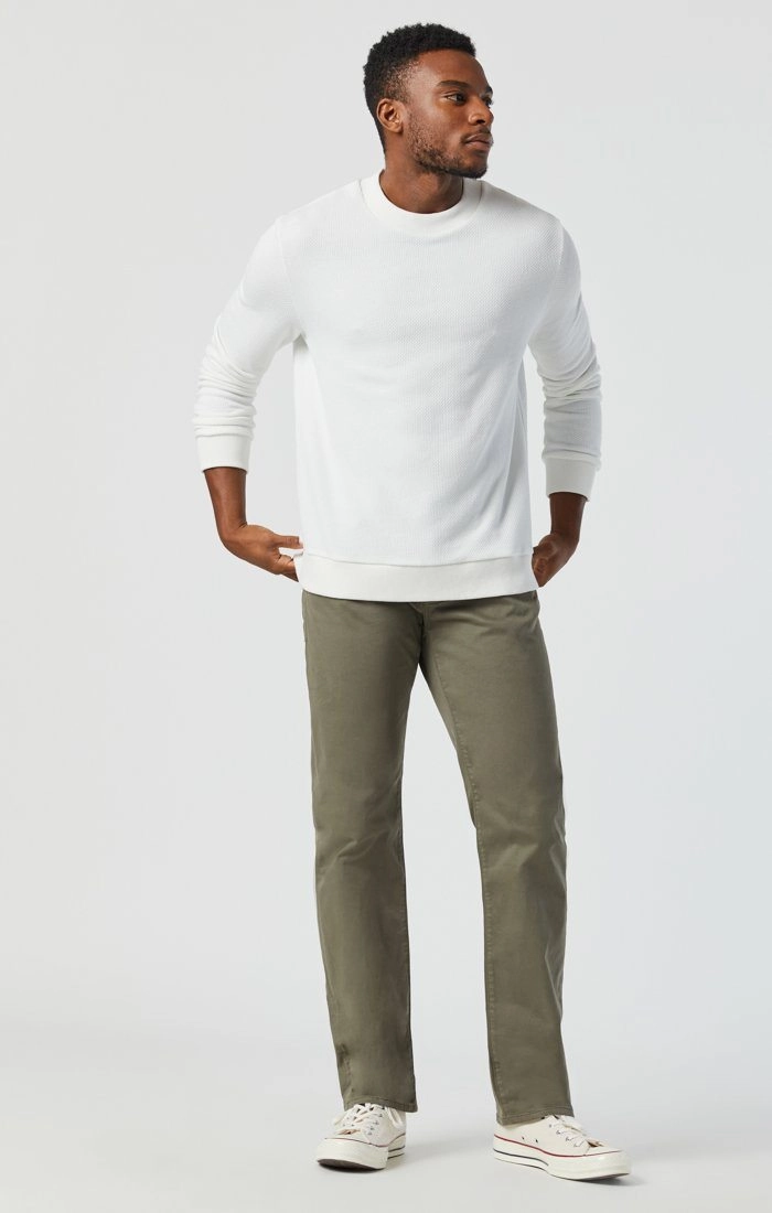 ZACH STRAIGHT LEG IN DUSTY OLIVE TWILL Chill Wear Quick Wash