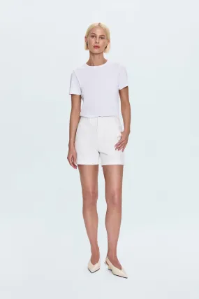 Quick Action Fit outdoor concert style Marissa High Rise Utility Short - White