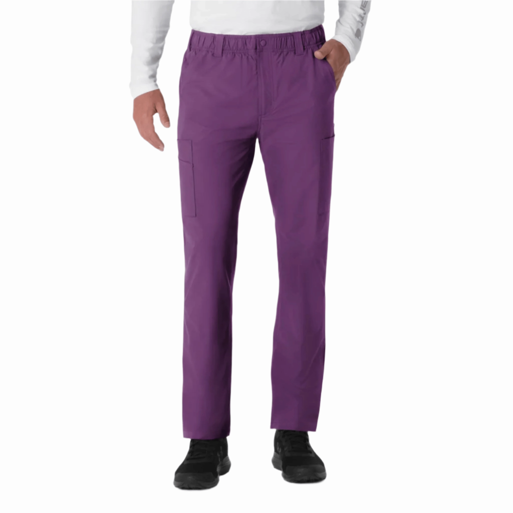 Carhartt Men's Force Essentials Straight Leg Cargo Scrub Pant - Eggplant Sport Fit