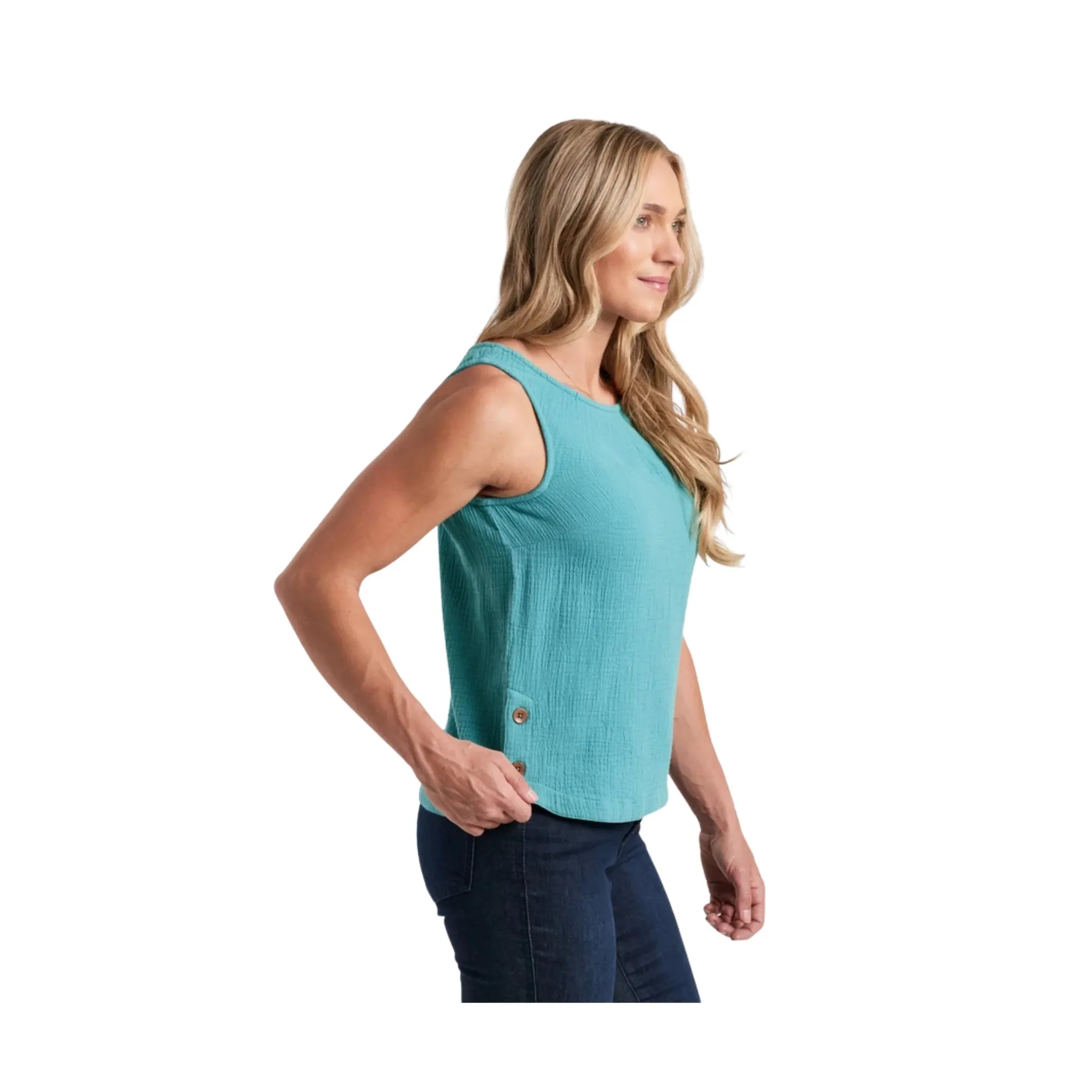Breathable Microfiber MultiPanelConstruction Kuhl Women's Klover Tank - Aqua
