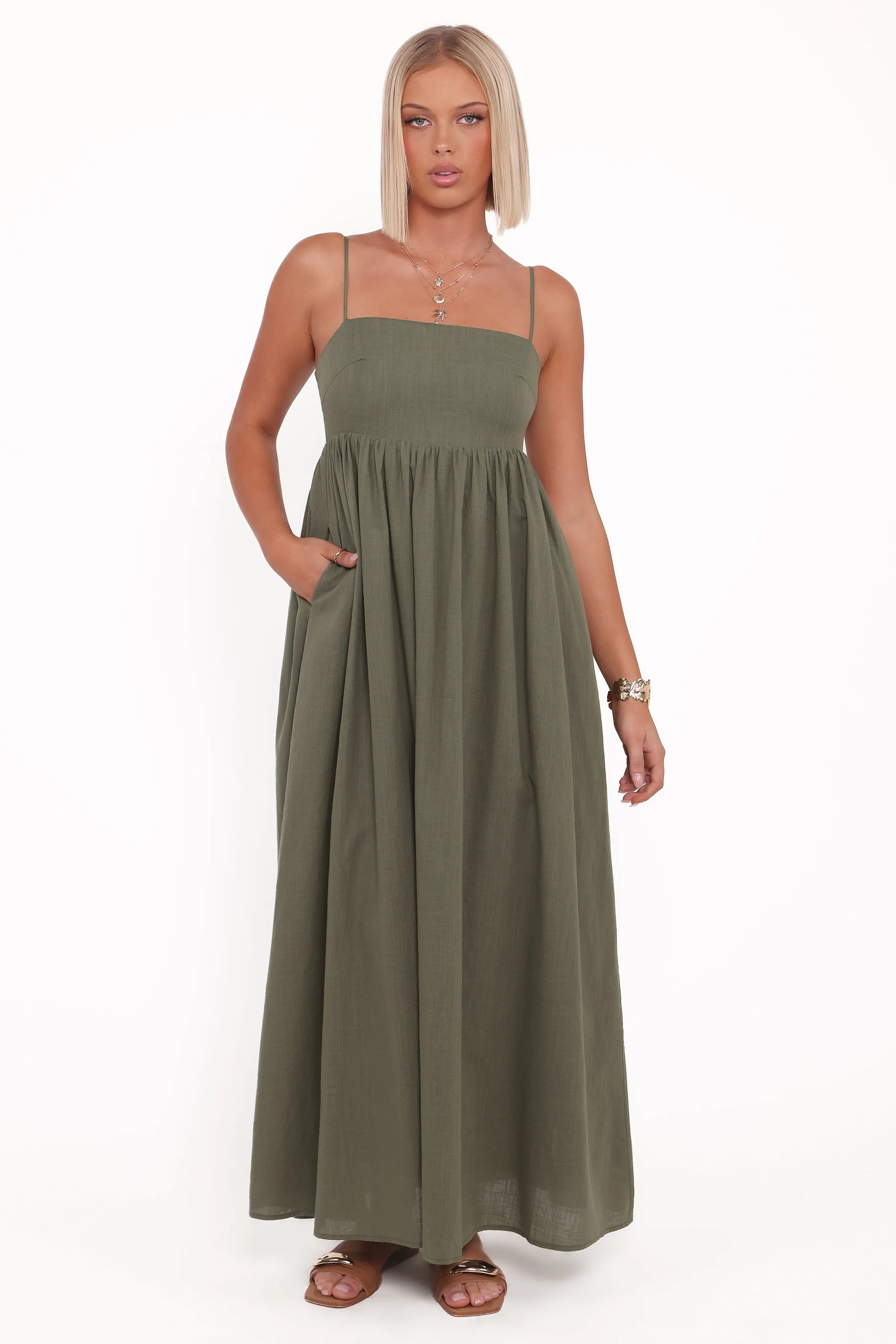 Casual Comfort Wear Odessa Maxi Dress - Palm Green