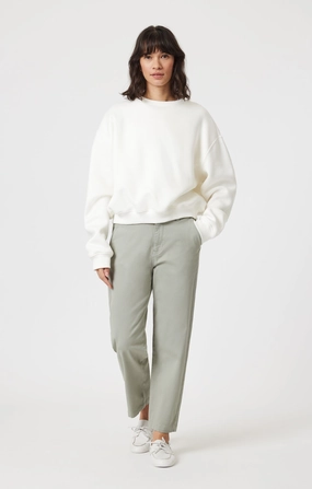 High Waist Stretch Stylish Cut LAUREN STRAIGHT CHINO IN LINT CASUAL TWILL