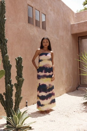 Polished Fit Oasis Strapless Maxi Dress - Storm