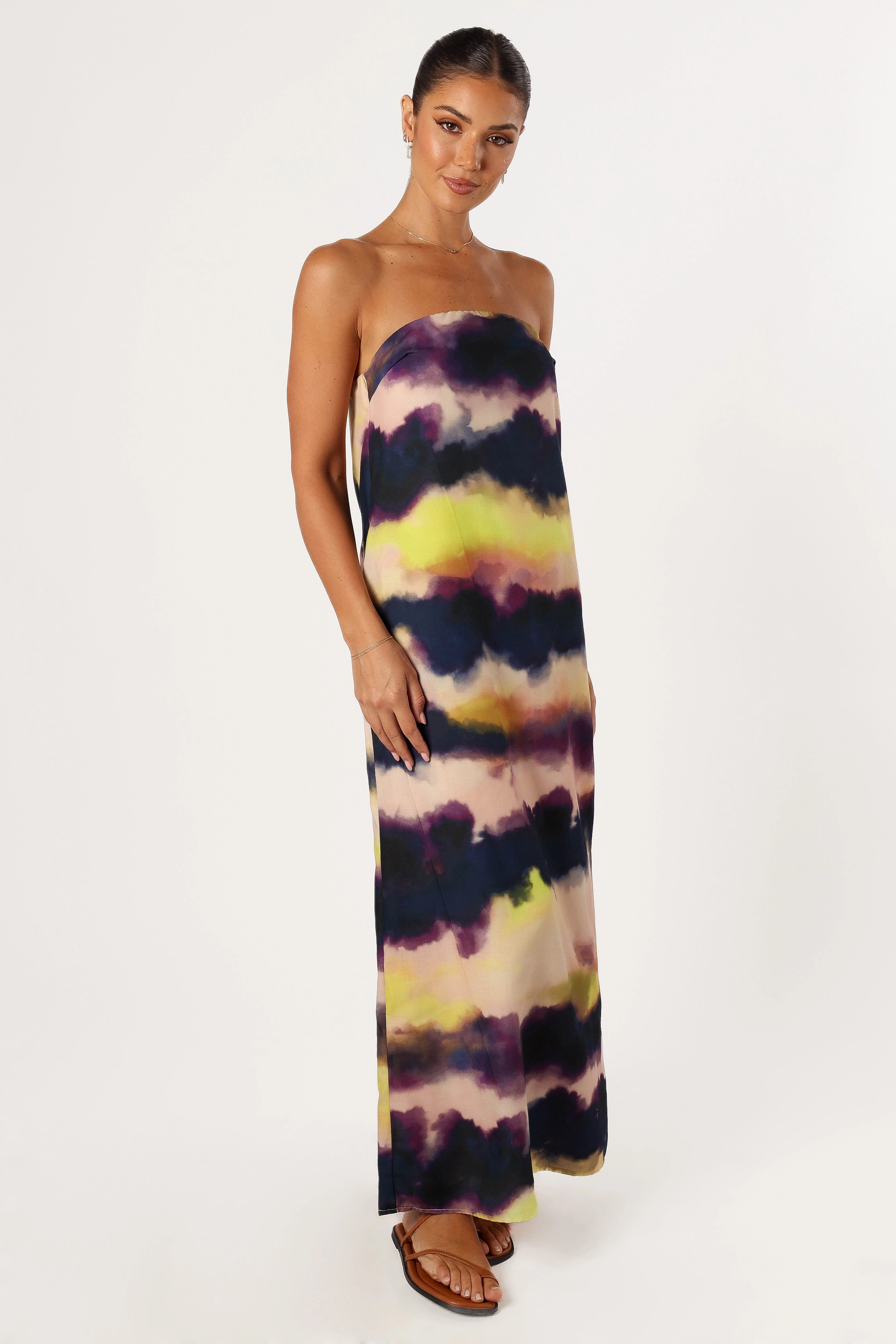 Oasis Strapless Maxi Dress - Storm Nordic Calm