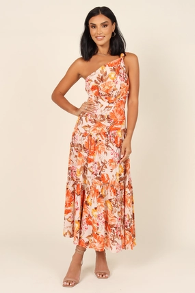 Vibrant Look Marietta Dress - Orange