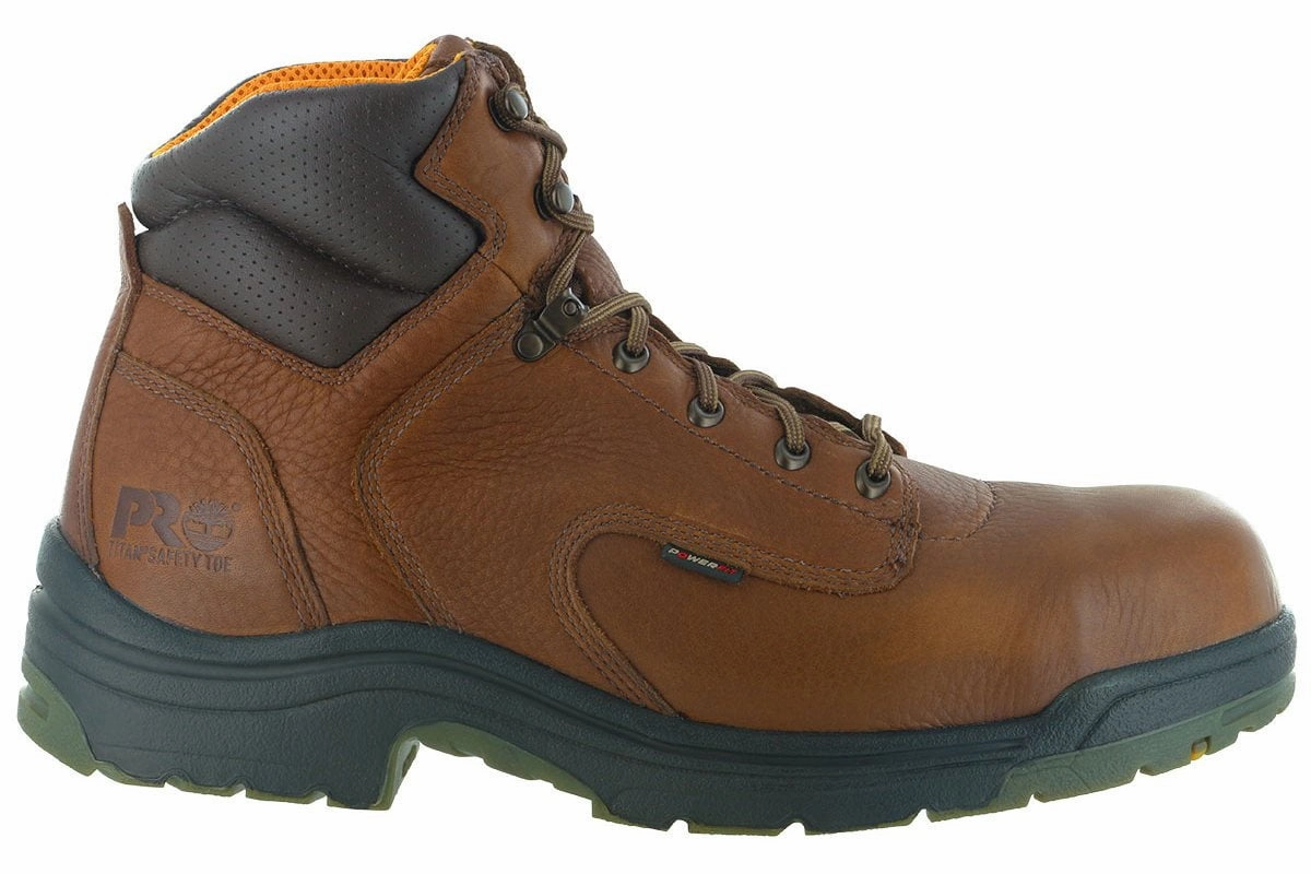 Timberland PRO Titan 6 Inch Alloy Toe Boot Brown Functional Form abrasion resistant coating