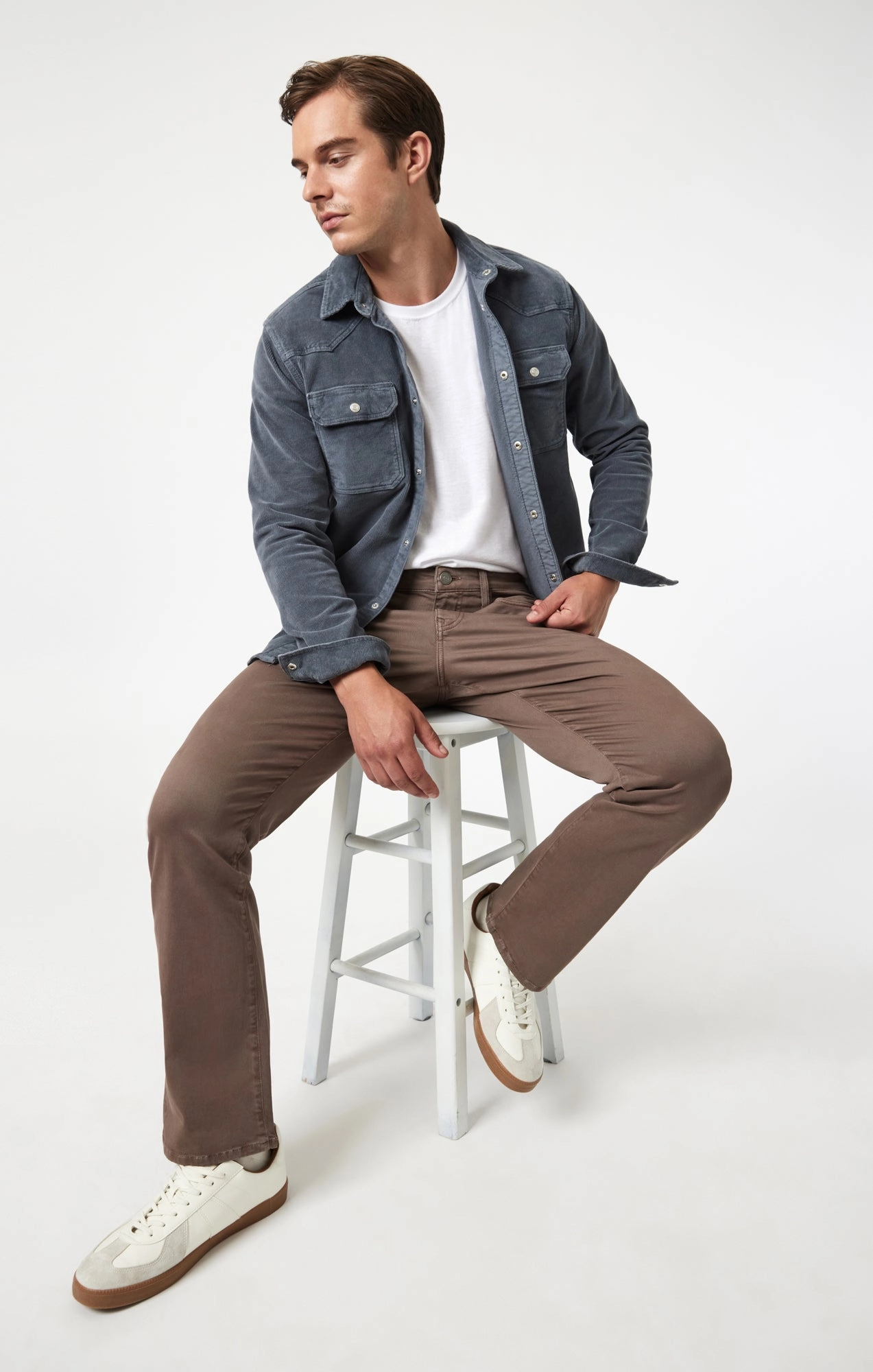 MATT RELAXED STRAIGHT LEG IN BROWN CASUAL TWILL LowProfileTopstitching