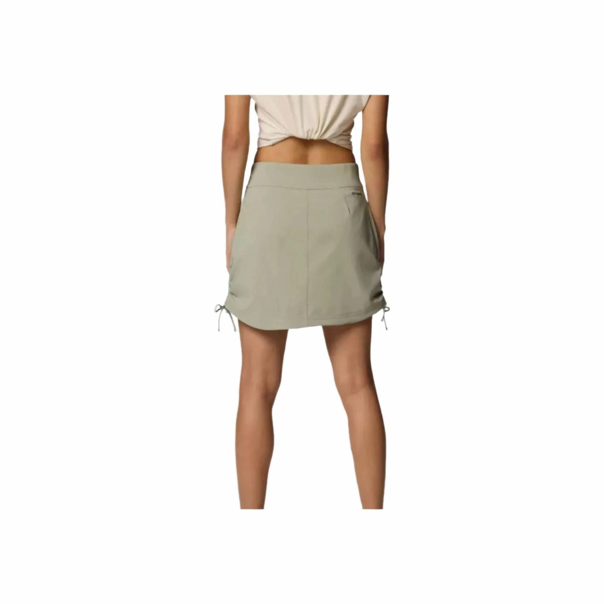 Adjustable drawstring Airy Comfort Columbia Women's All Seasons Ruched Skort - Safari
