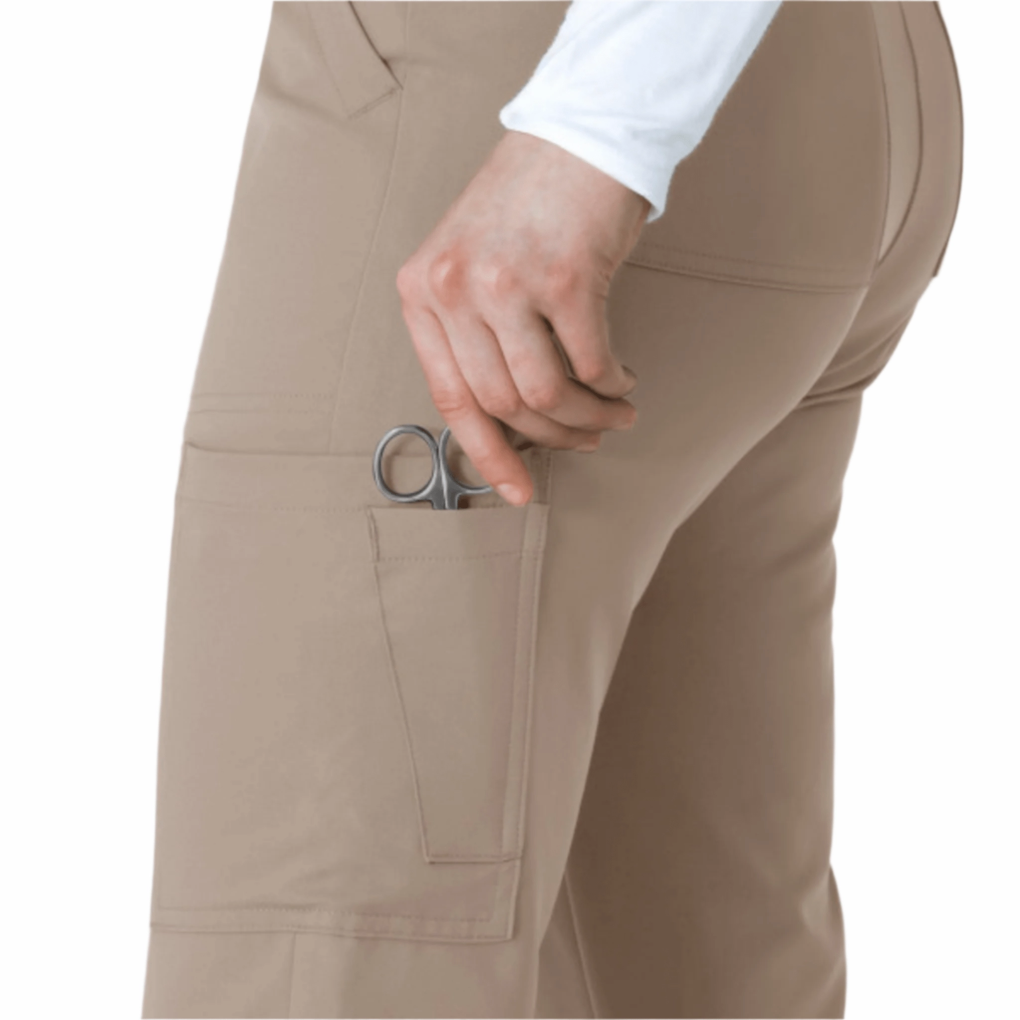 Wink Women's Thrive Cargo Straight Slim Leg Scrubs Pants - Haze MachineWashableFabric