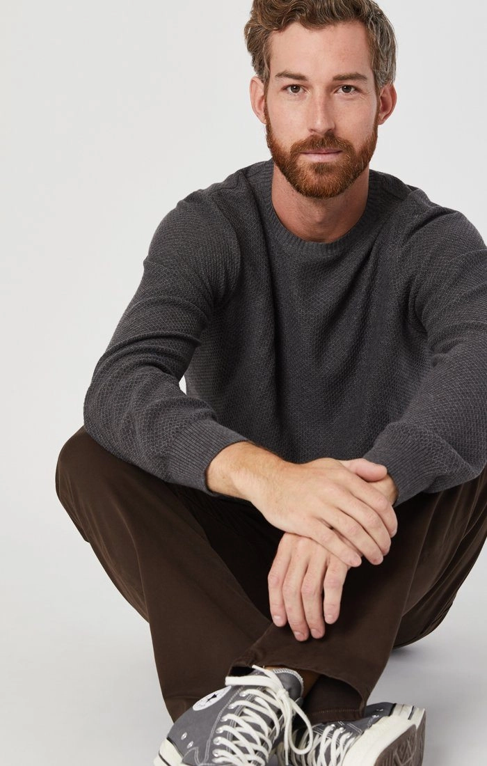 Recyclable Fabric Blend MATT RELAXED STRAIGHT LEG IN COFFEE BEAN TWILL