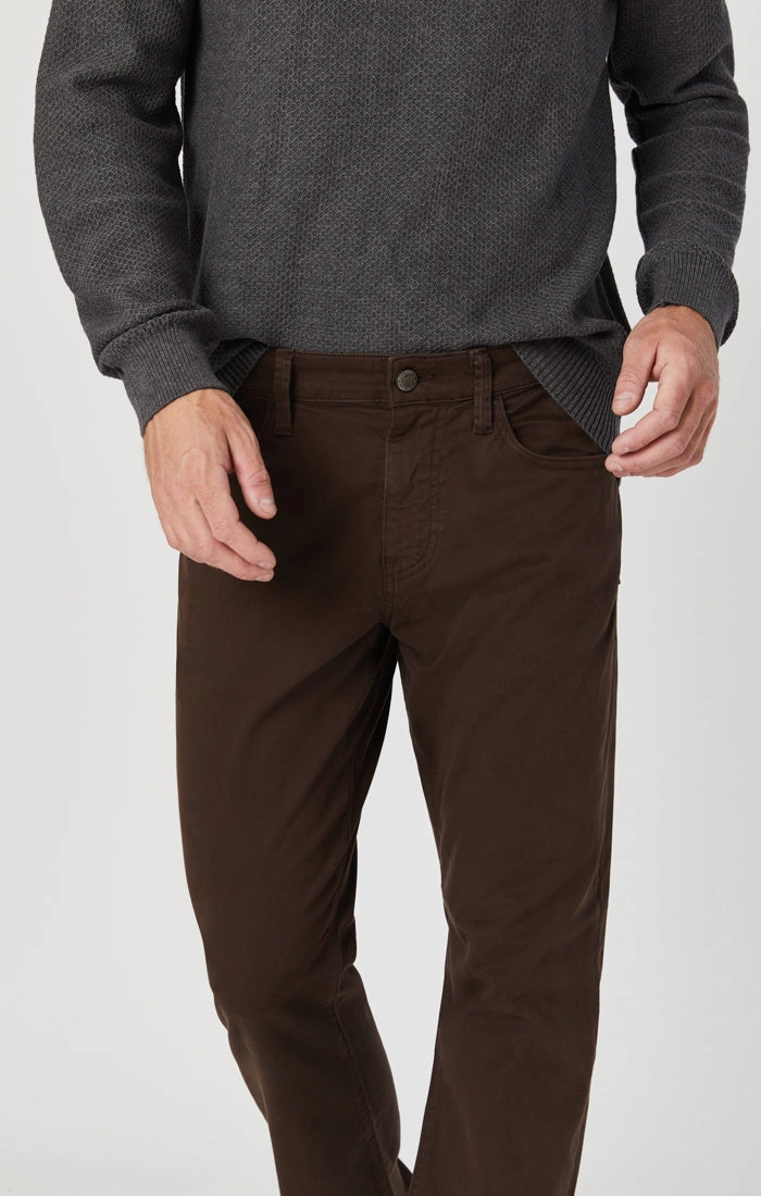 Double Needle Stitching Casual Appeal MATT RELAXED STRAIGHT LEG IN COFFEE BEAN TWILL