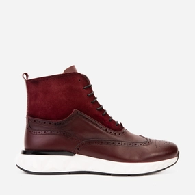 All-Day Flexibility The Regent Burgundy Leather Wingtip Brogue Men Casual Boot