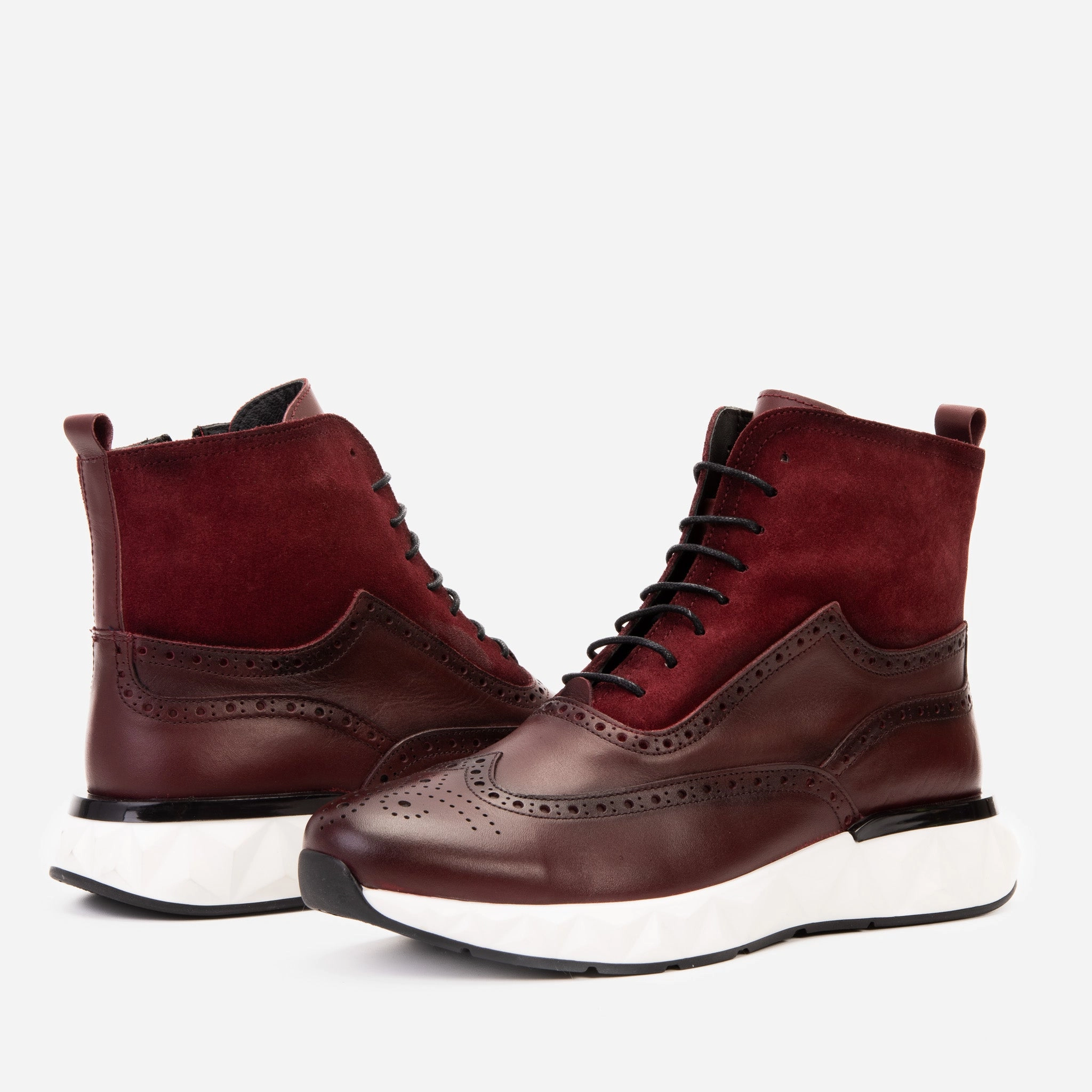 Abrasion Shield Technology The Regent Burgundy Leather Wingtip Brogue Men Casual Boot