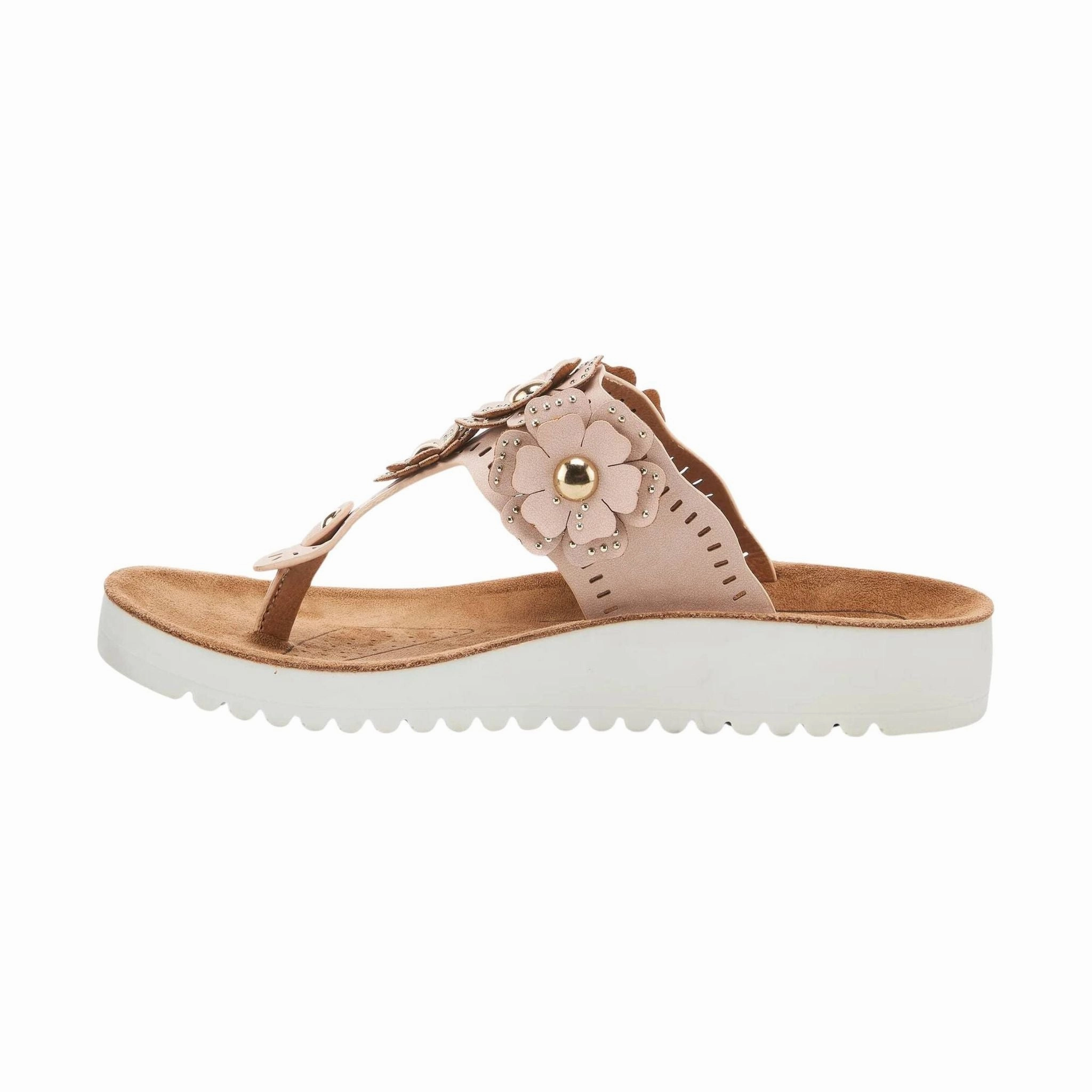 Midfoot Stabilizer Bar Sandal Lining Flexus Women's Bayview Thong Sandals - Blush