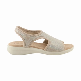 Flexus Women's Nyaman Pindott Sandal - Gold Flight Day