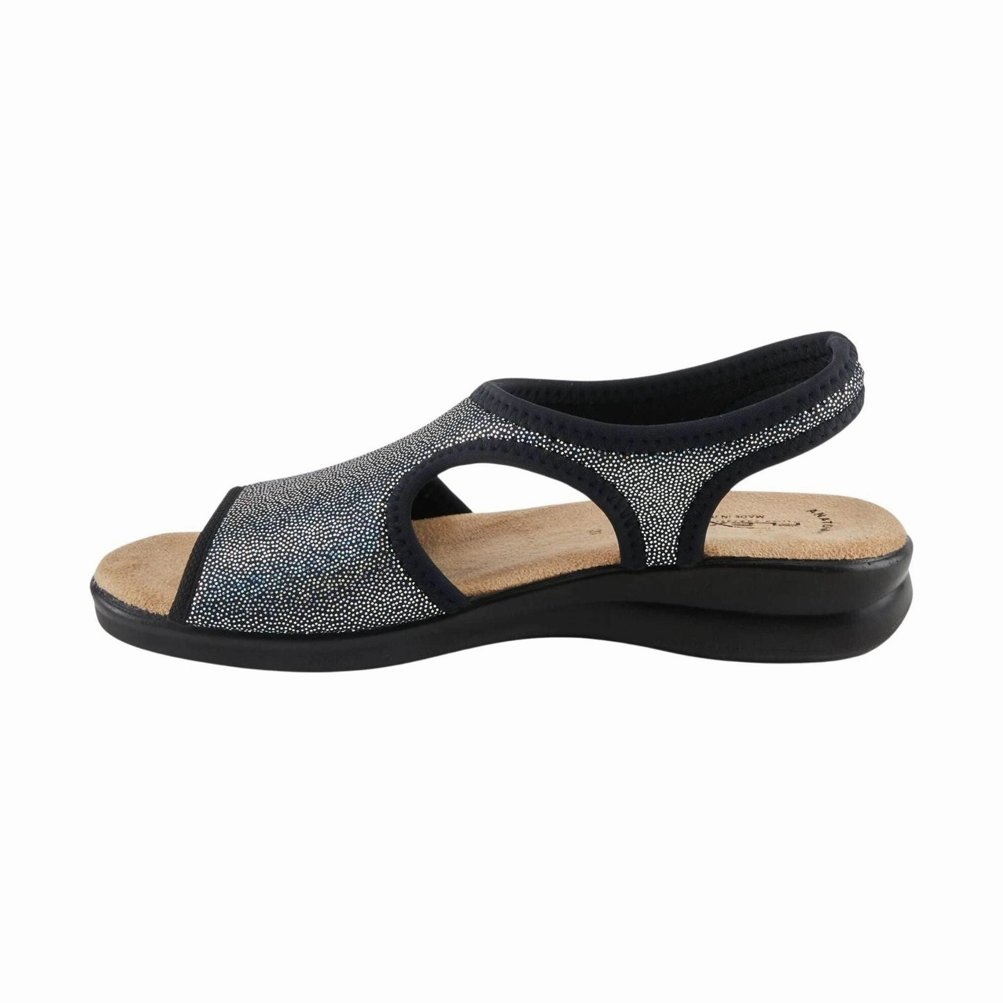 Flexus Women's Nyaman Sandal - Pindott Black Quick Grab