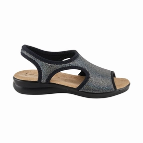 Flexus Women's Nyaman Sandal - Pindott Black Trendy Travel Sandals Gentle Walk