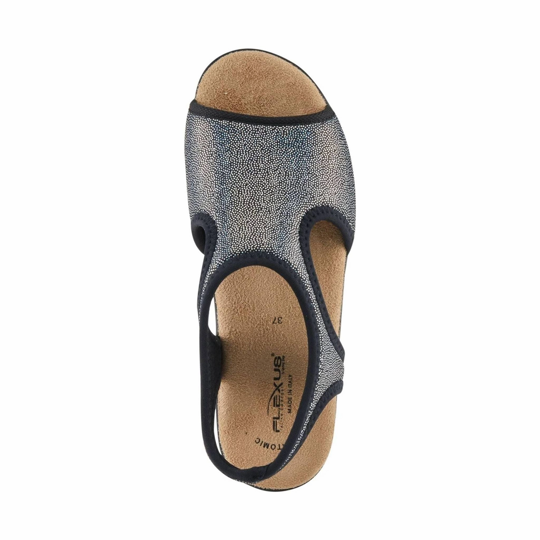 Flexus Women's Nyaman Sandal - Pindott Black Trendy Footwear For Travel