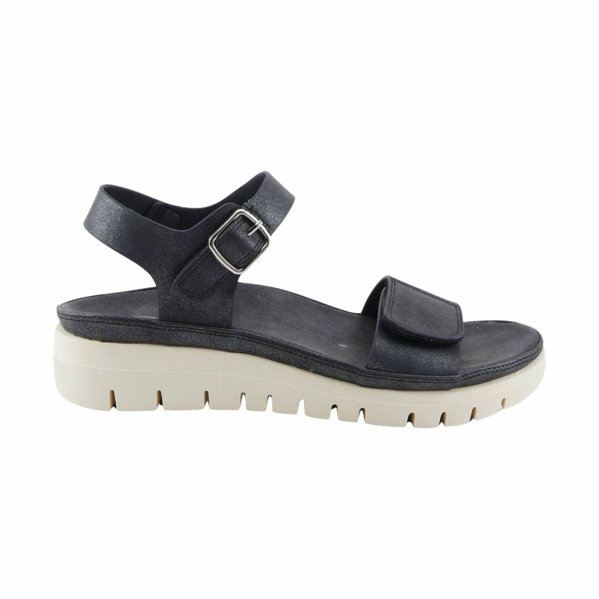 Flexus Women's Shinzon Sandals - Black Sleek Summer Footwear