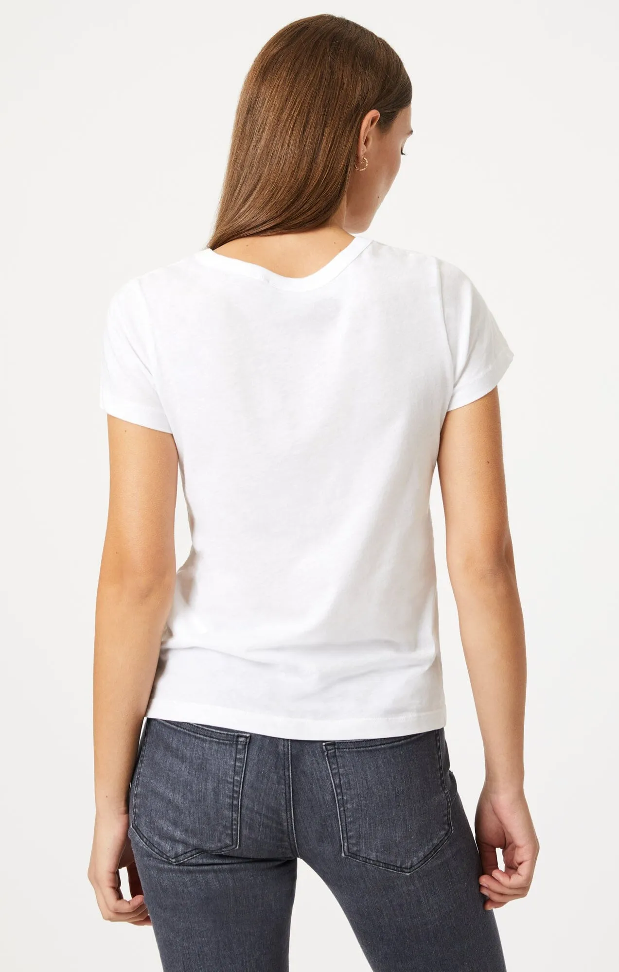 crew neck SLIM CREW NECK T-SHIRT IN WHITE