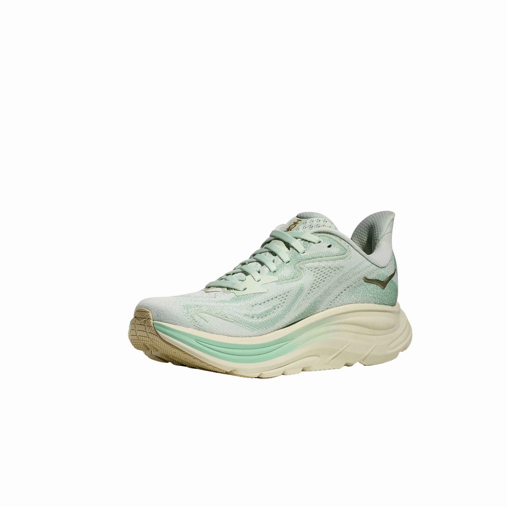 HOKA Women's Clifton 10 Running Shoes - Sea Glass/Jadeite Adaptive Fit System Light Travel