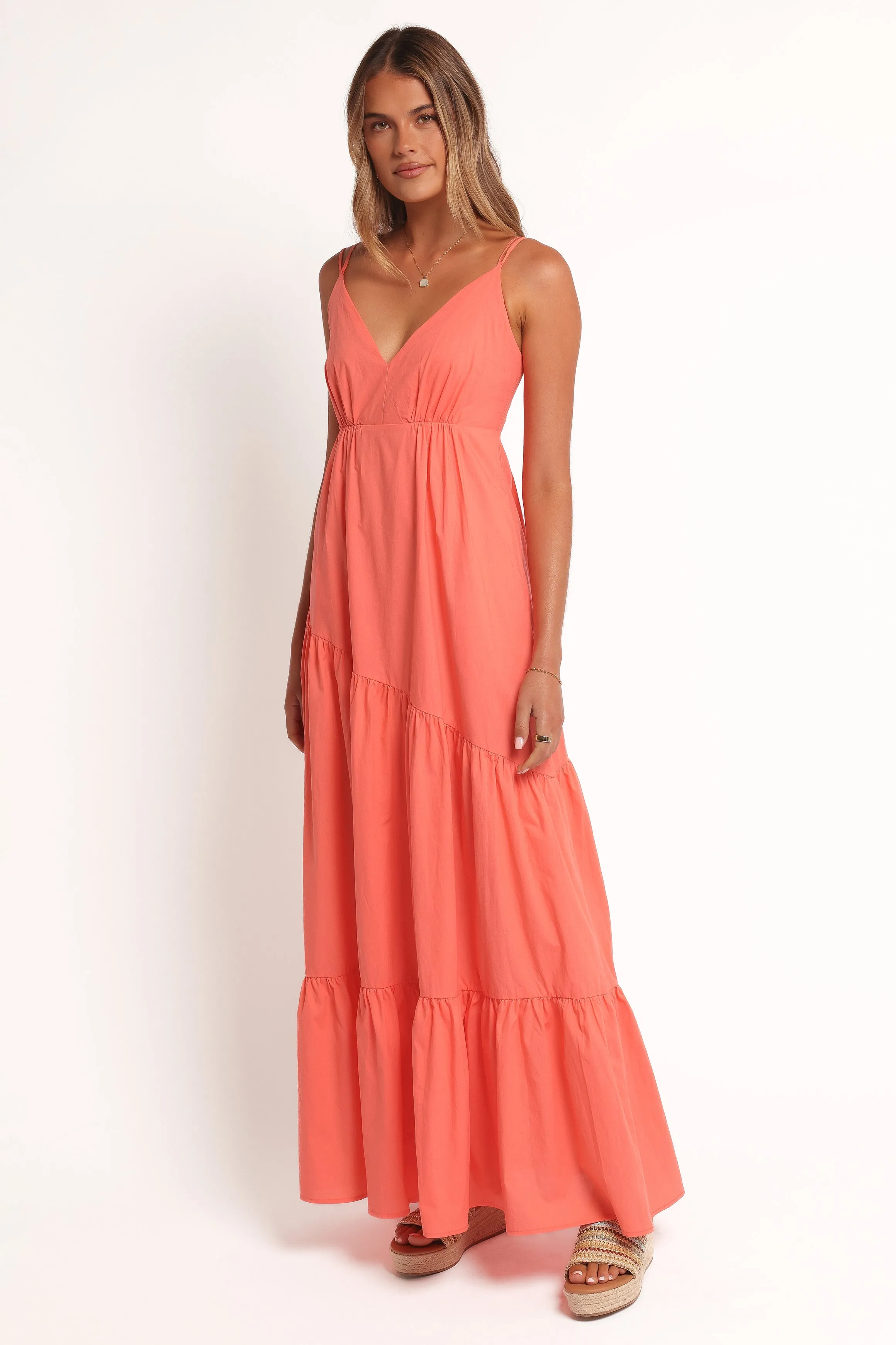 Forbes Maxi Dress - Coral Fall Inspired