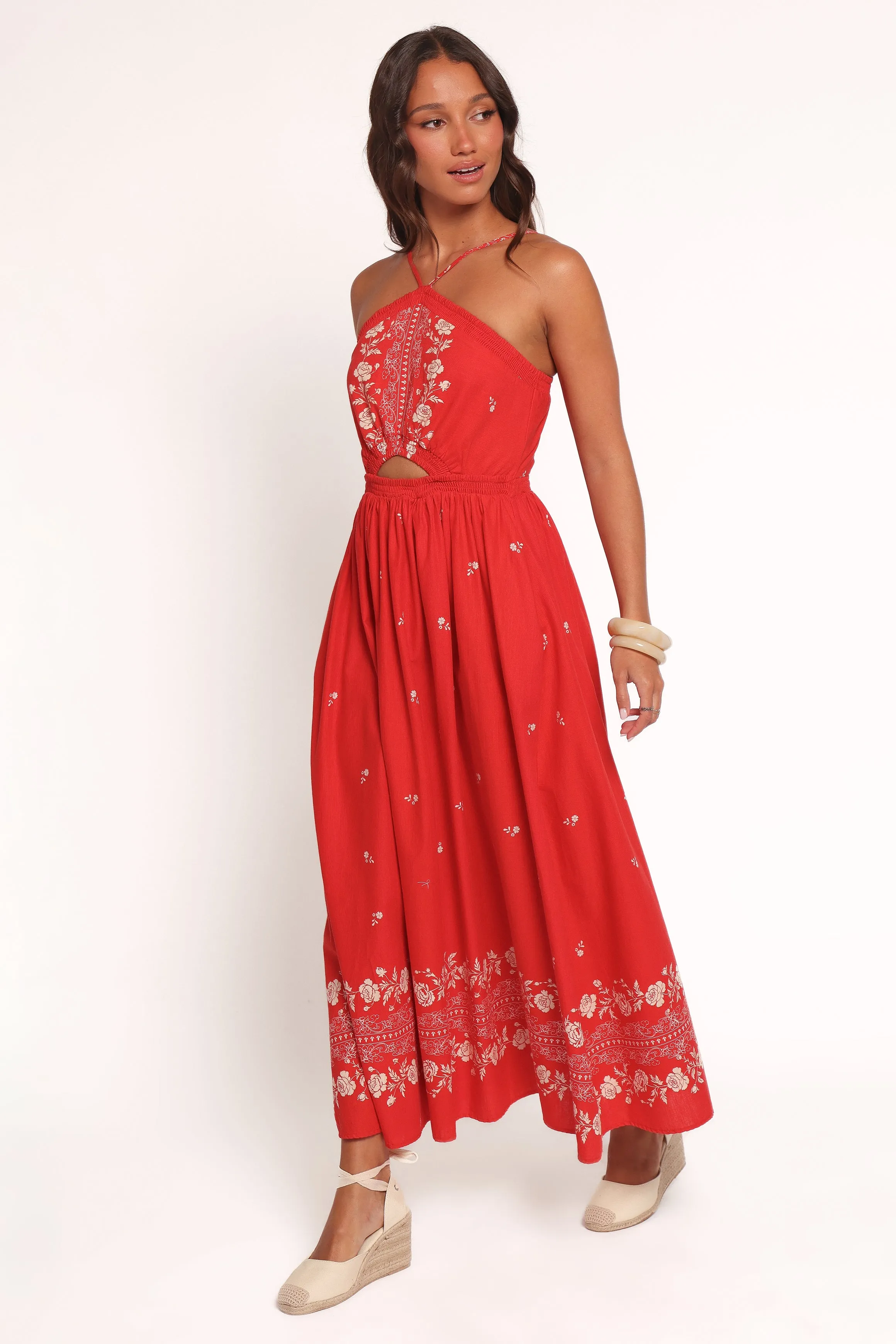Madi Maxi Dress - Red Floral Bandana All Moments