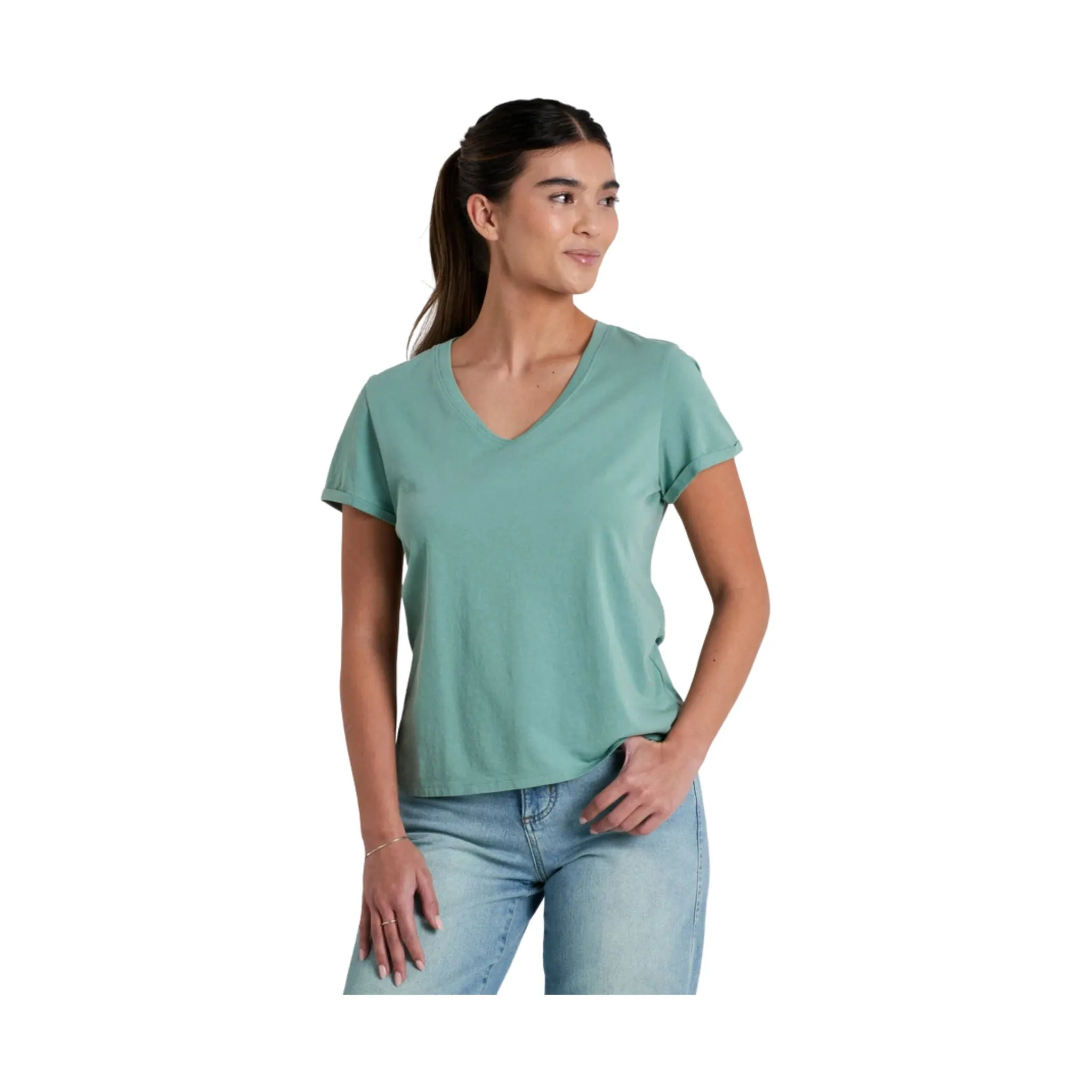 Adjustable Hem Cuff Kuhl Women's Vega Tee - Dew