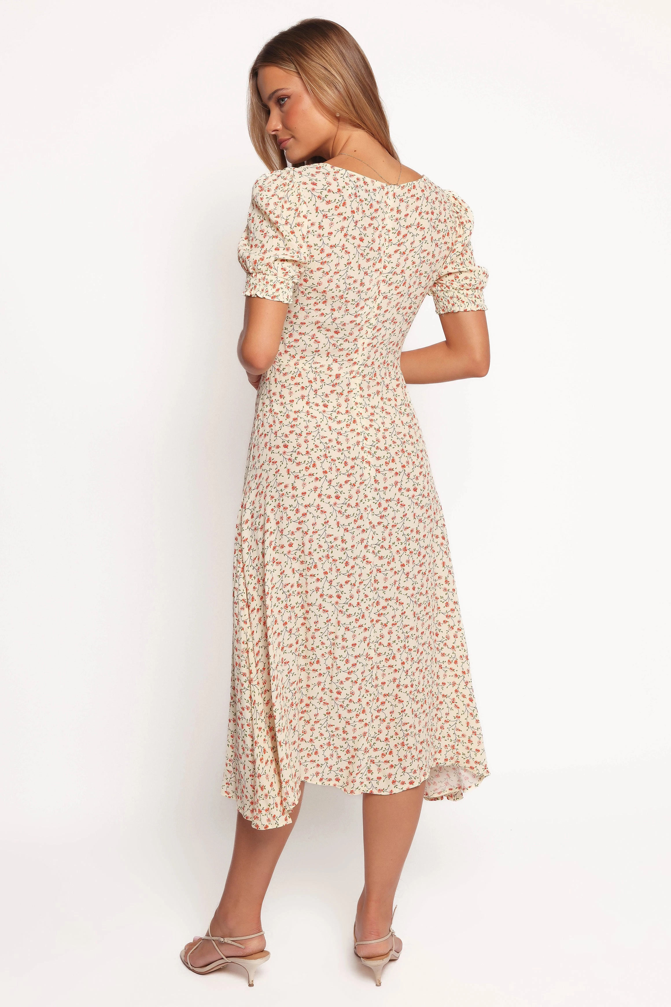 Franklin Dress - Cream Floral Autumn Look
