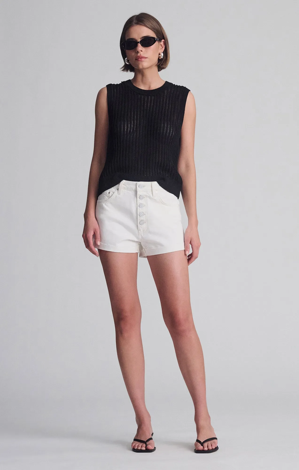 AntiStaticCoating FIORA RELAXED SHORTS IN OFF WHITE 90'S