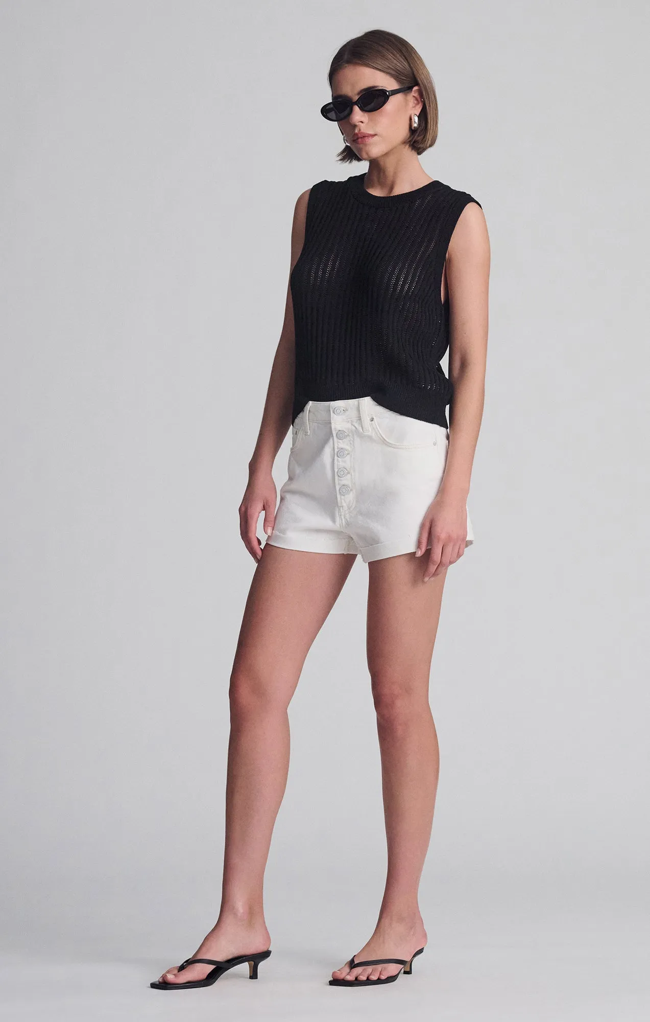 FIORA RELAXED SHORTS IN OFF WHITE 90'S Machine washable