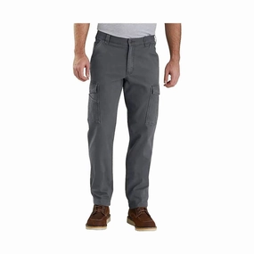 slim fit Carhartt Men's Relaxed Fit Canvas Cargo Work Pant - Shadow