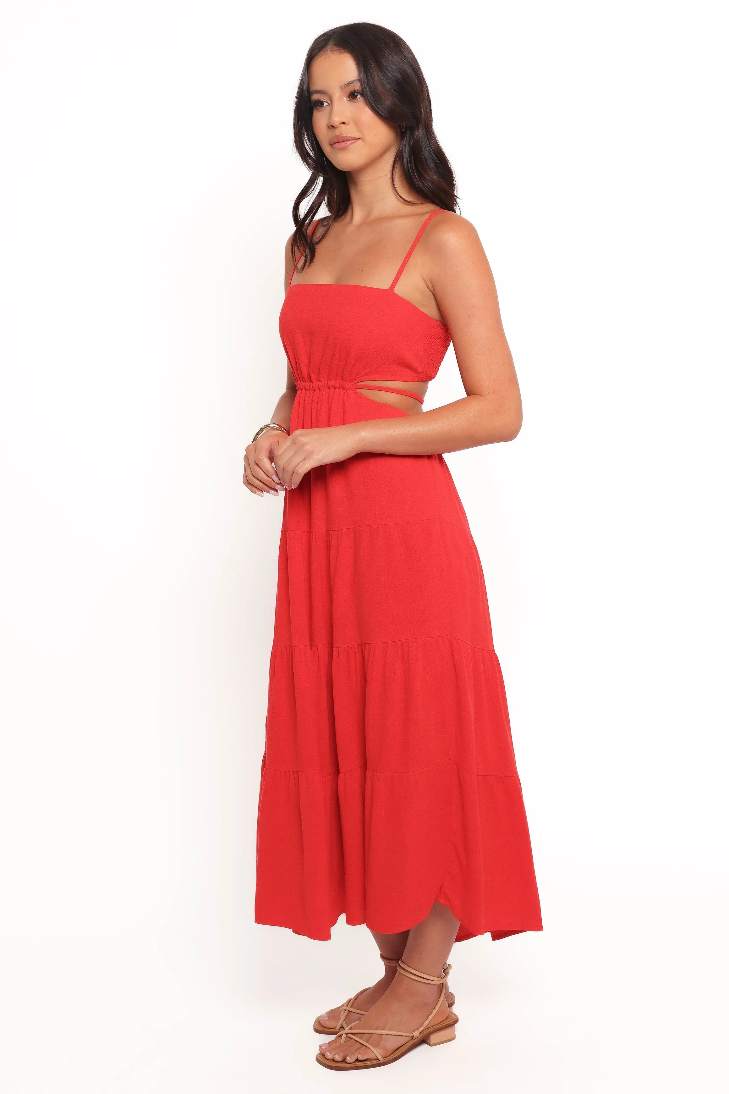 Indra Midi Dress - Red Inclusive Fit