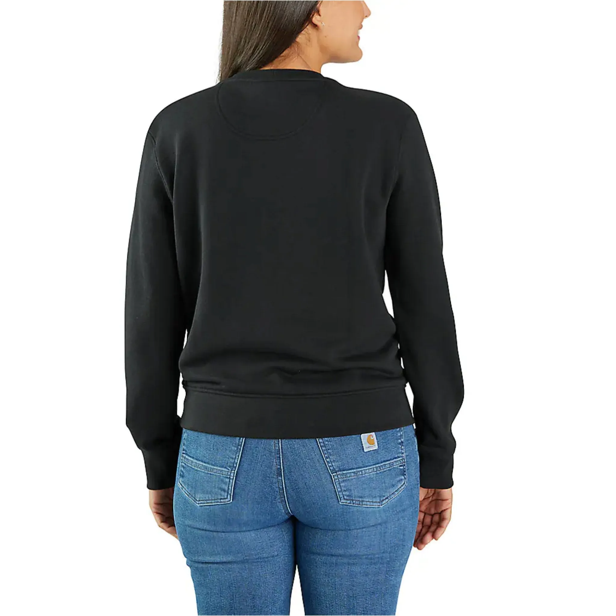 Carhartt Women's Tencel Fiber Series Relaxed Fit French Terry Crewneck Sweatshirt - Black product tropical vibrancy Team Pride