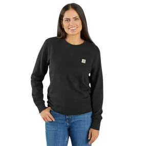 product festival wearability Carhartt Women's Tencel Fiber Series Relaxed Fit French Terry Crewneck Sweatshirt - Black