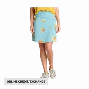 Draped Design Toad & Co Women's Chaka Skirt - Mineral LG Floral Print
