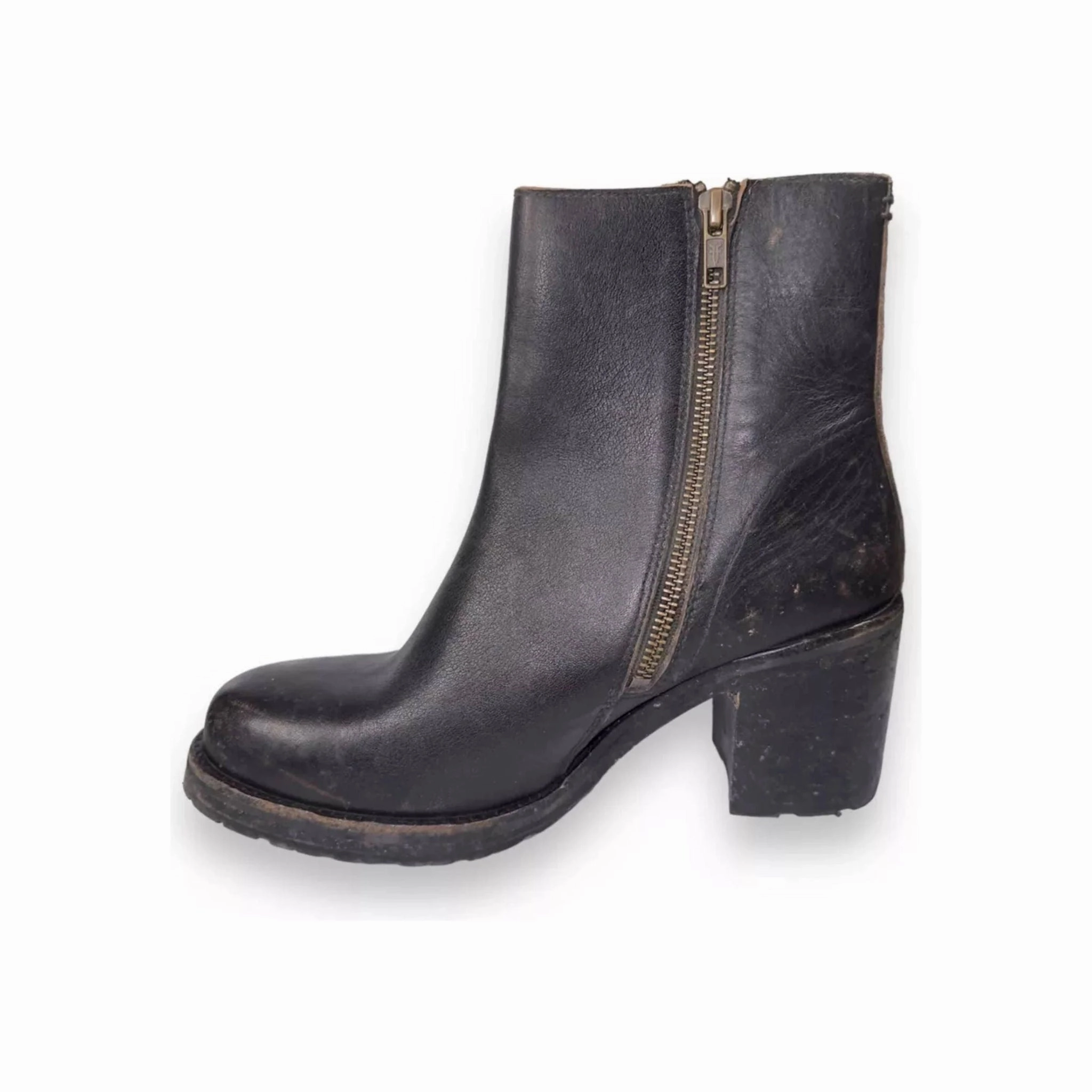 Insulated Fit Moisture   Wicking Frye Women's Karen Inside Zip Boot - Black Distressed