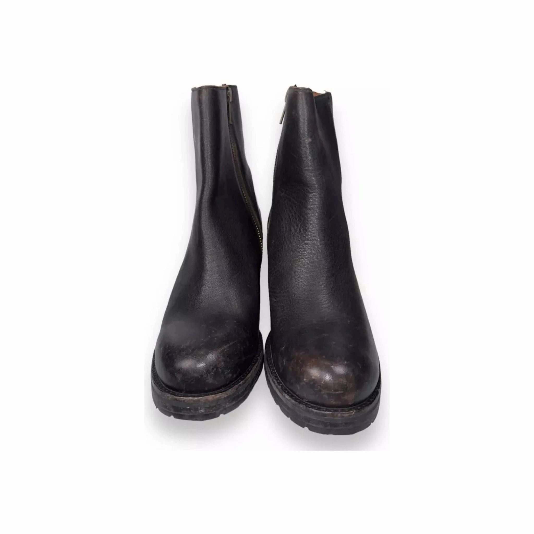 Comfort Lining Urban Commute Frye Women's Karen Inside Zip Boot - Black Distressed